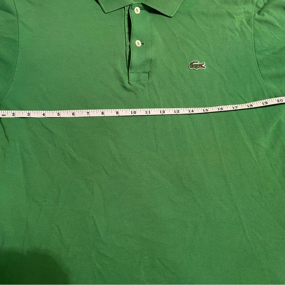 Lacoste Green Devanlay Short Sleeve Pique Polo Shirt - Picture 5 of 9